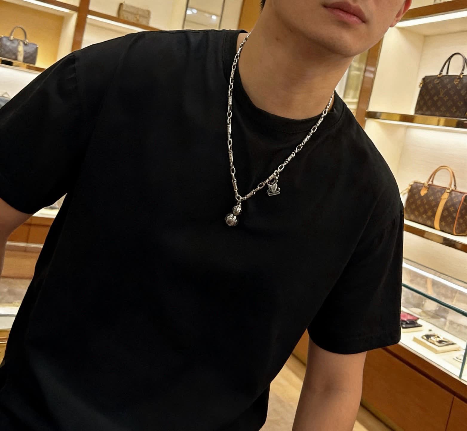 Louis Vuitton Silver Chain Necklace